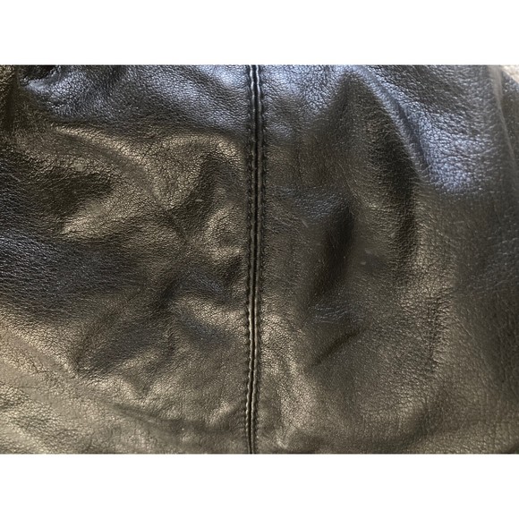 Vintage 60s-70s Francois Villon Black Leather Purse with Leather Strap - Picture 2 of 16